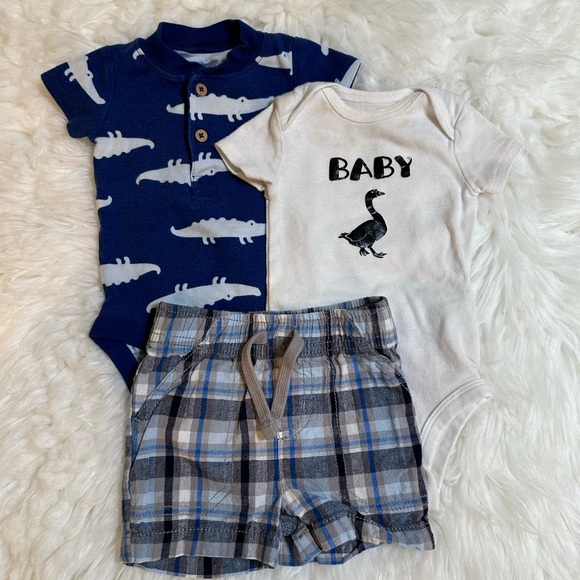 Baby boy 0-3 month matching outfit set - Picture 3 of 9